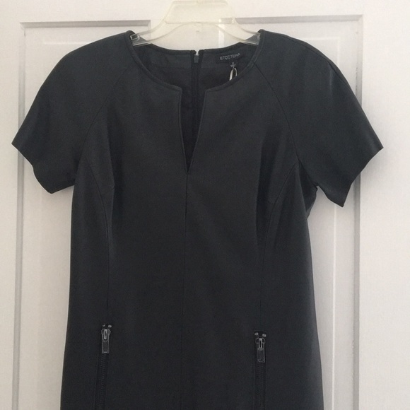 ETCETERA • Stunning Black Leather CARLISLE Dress - Picture 4 of 16